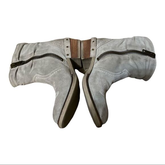 Sundance | Minty Sage Suede Handmade Etta Booties Ankle Boots Booties | 6 - Picture 3 of 6